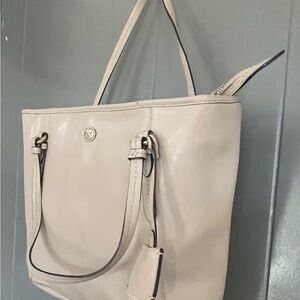 Coach Cream Leather Tote Bag